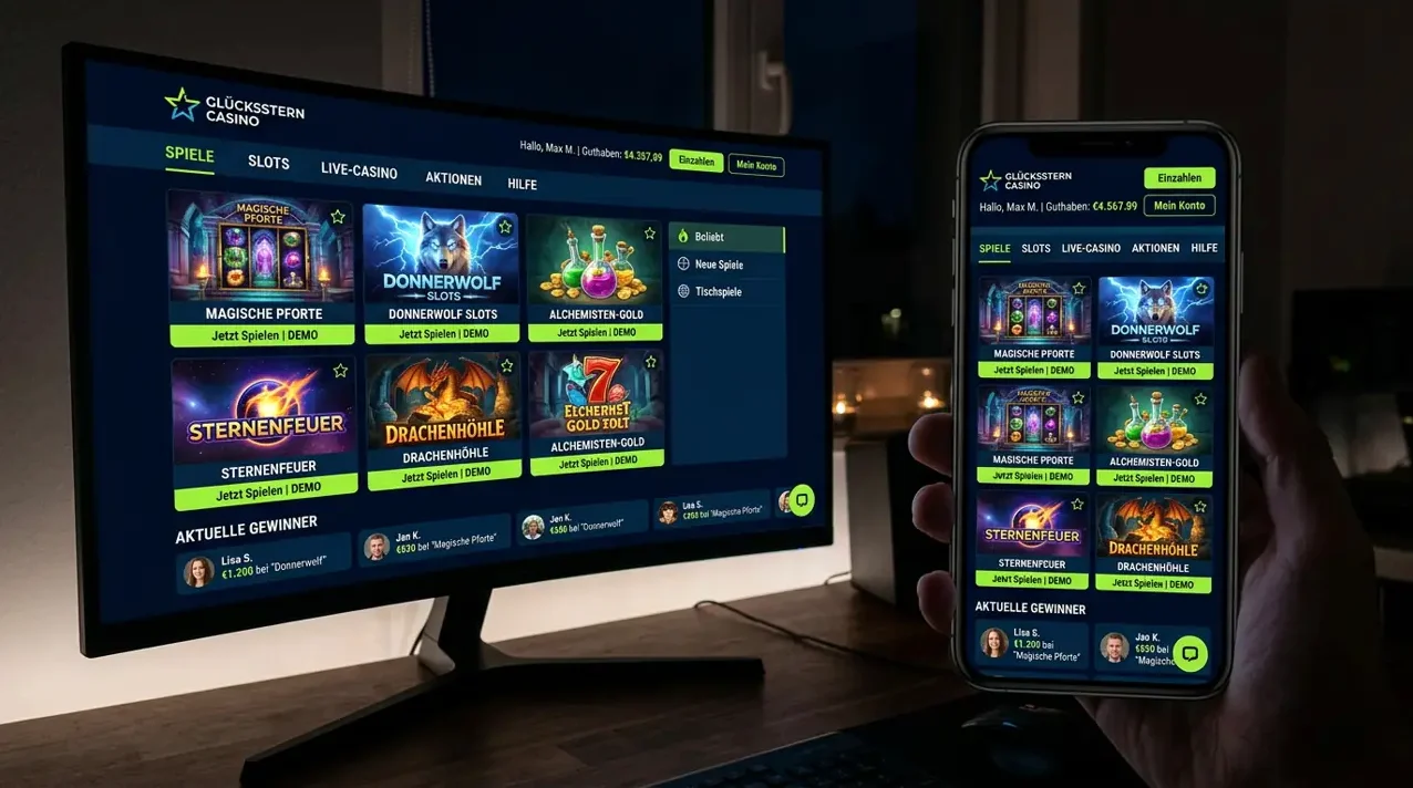 Mobile Nutzung unserer Casinoseite · AstroMania